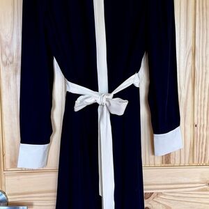 NEW Talbots Navy and Cream Dress